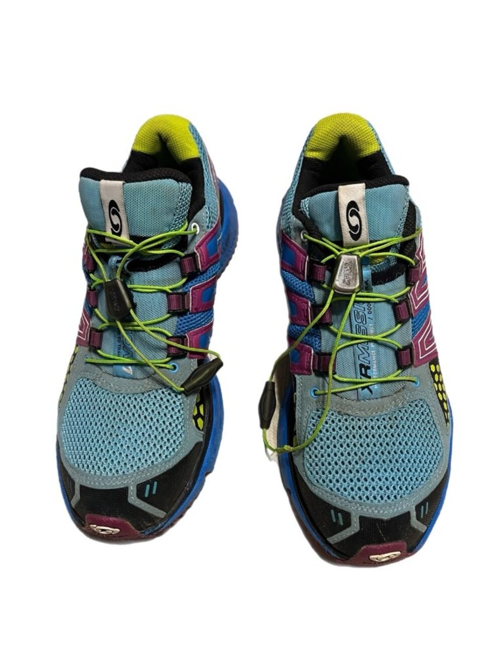 Salomon Womens XR Mission 1 Blue Multicolor Trail Running Shoes 327035 Size 7.5